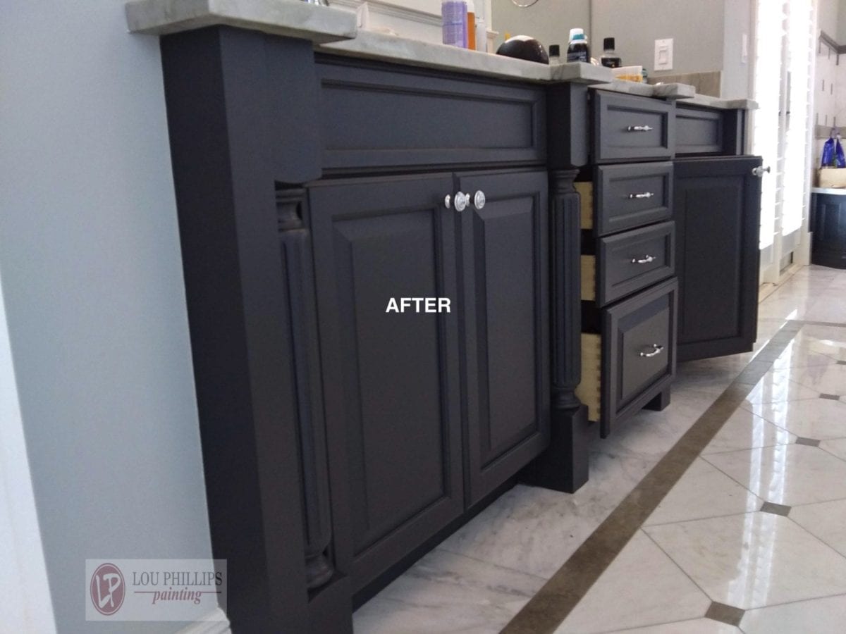 Black Cabinet | Cabinet Painting | Tampa